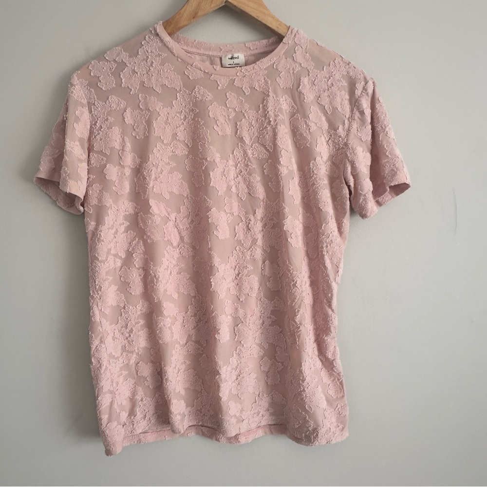 Aritzia Wilfred Pink Floral T-Shirt Size Small - Picture 3 of 6